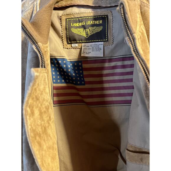 Landing Leather Men’s XXL Brown Suede LS Full Zip Leather Jacket - Picture 7 of 13